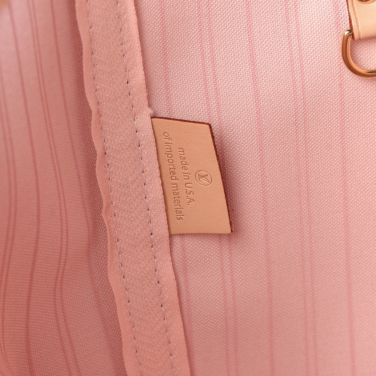 Louis Vuitton Damier Azur Neo Neverfull MM Rose Ballerine 7 of 10