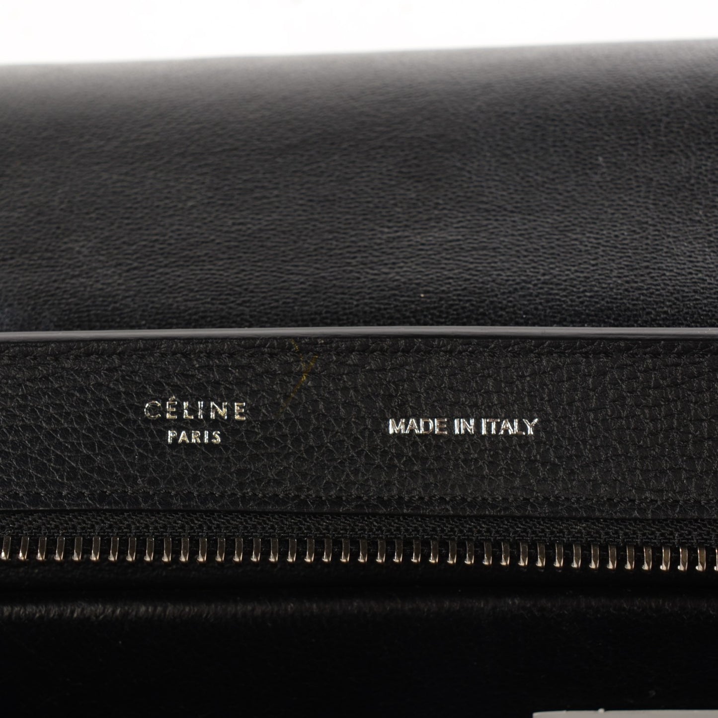 Drummed Calfskin Suede Small Trapeze Black
