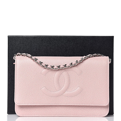 Chanel Caviar Timeless CC Wallet On Chain WOC Pink 12 of 12
