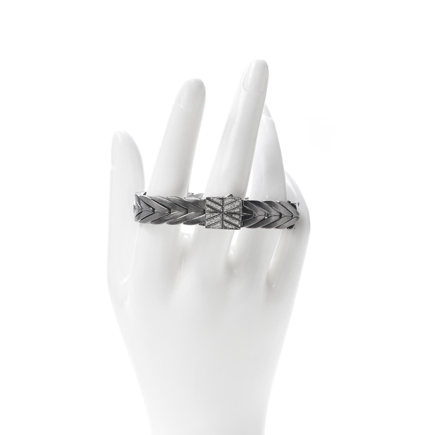 John Hardy Sterling Silver Black Rhodium Diamond 11mm Modern Chain Bracelet 2 of 4