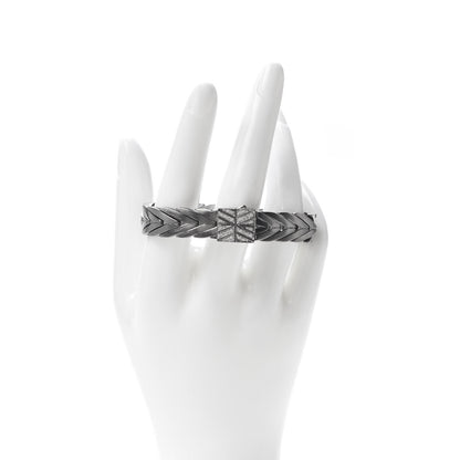 John Hardy Sterling Silver Black Rhodium Diamond 11mm Modern Chain Bracelet 2 of 4