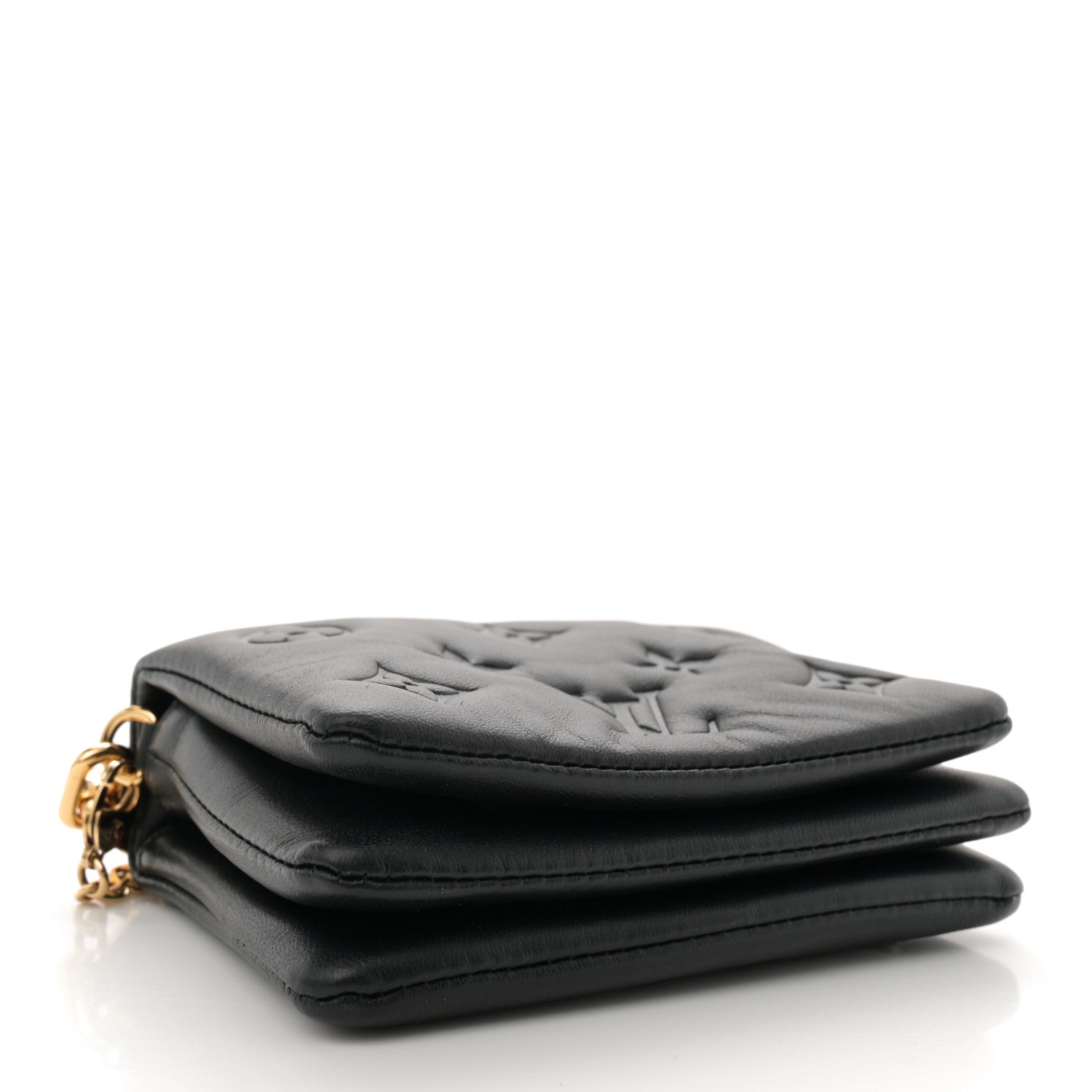 Louis Vuitton Lambskin Embossed Monogram Coussin Belt Bag Black 4 of 10