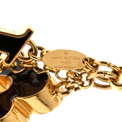 Louis Vuitton Metal Enamel Fleur De Monogram Bag Charm Dore 3 of 6