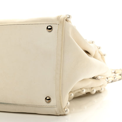 Chanel Lambskin Pearl Obsession Tote White 9 of 16
