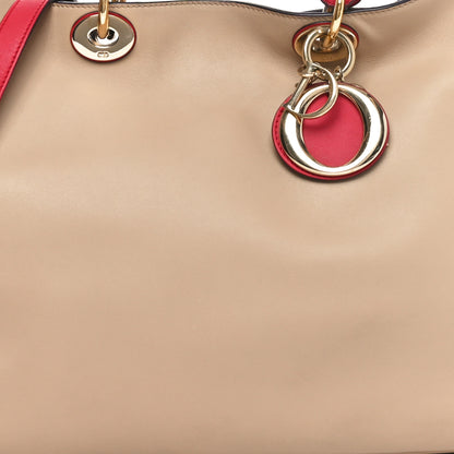 Christian Dior Calfskin Large Diorissimo Tote Beige Fuchsia 8 of 10