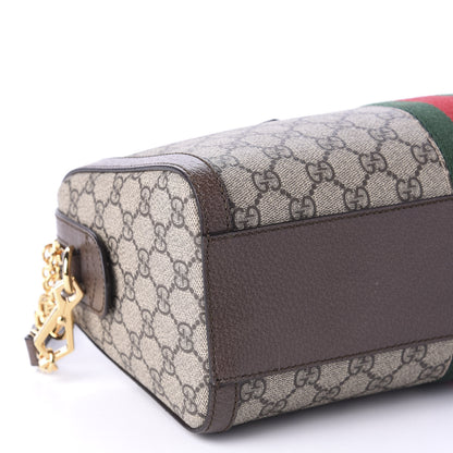 Gucci GG Supreme Monogram Web Medium Ophidia Boston Brown 7 of 11