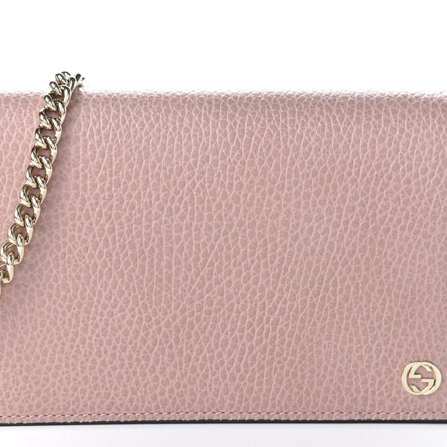 Gucci Dollar Calfskin Medium Betty Chain Wallet Soft Pink 9 of 10
