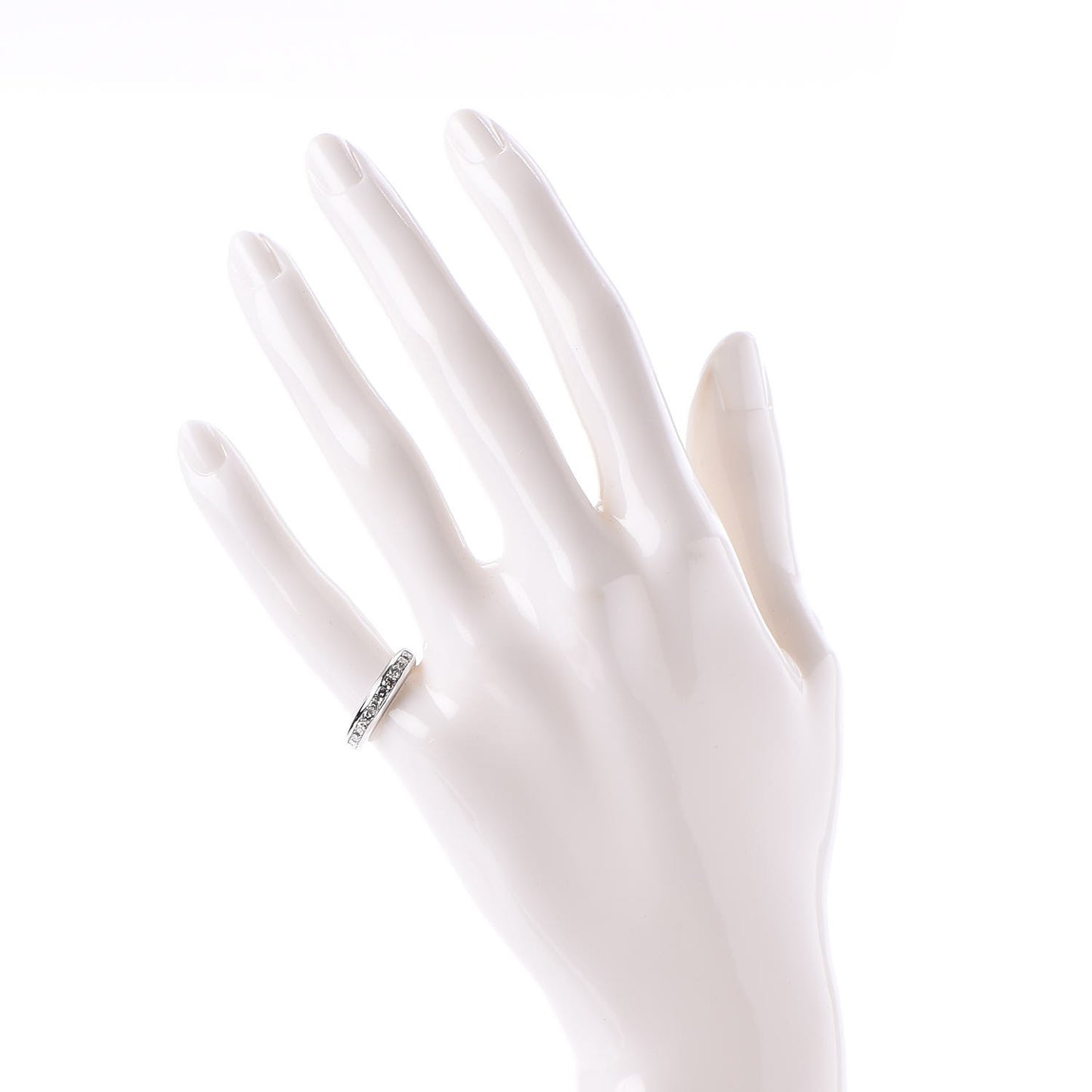 Platinum Diamond Princess Half Circle Lucida Wedding Band Ring 46.8 4