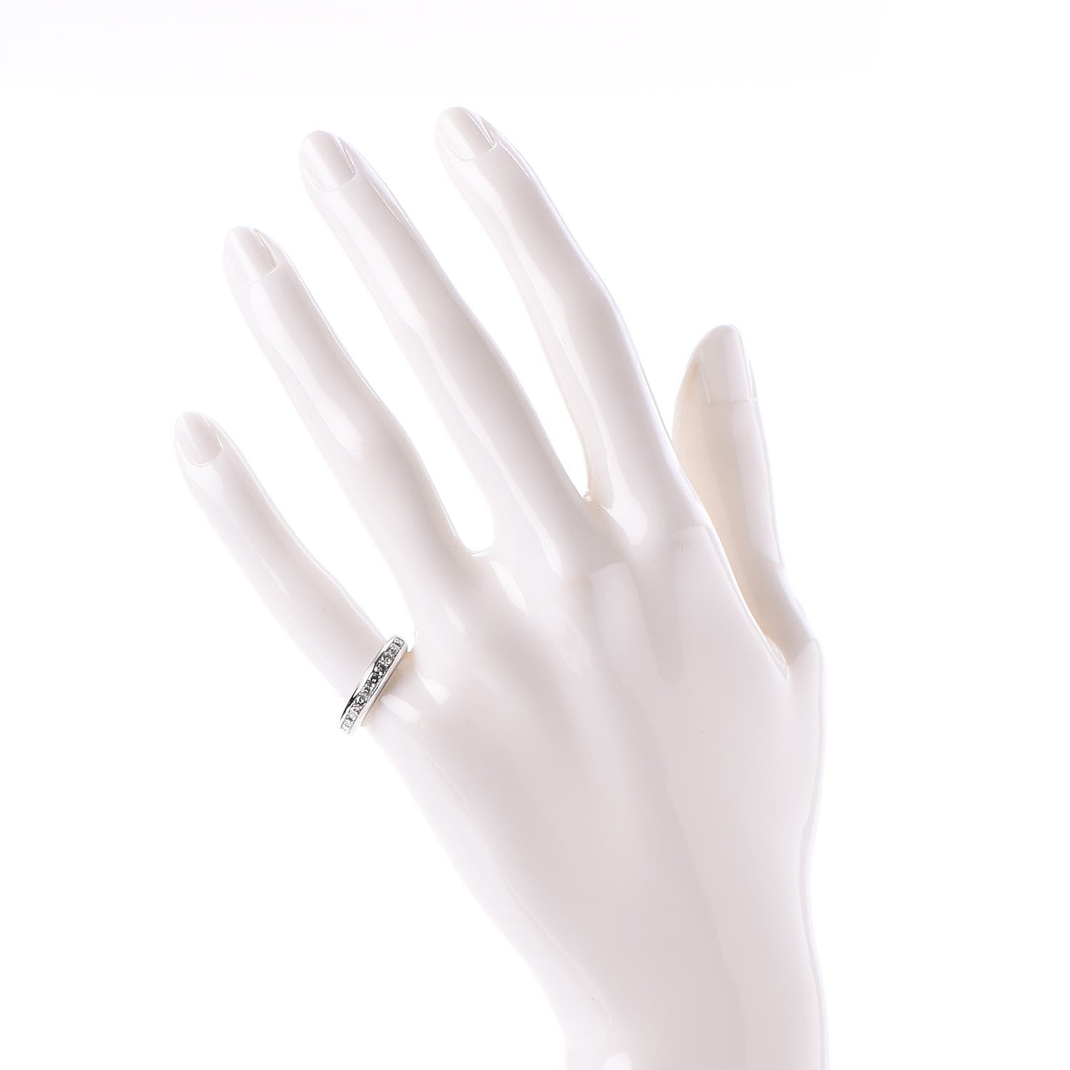 Tiffany Platinum Diamond Princess Half Circle Lucida Wedding Band Ring 46.8 4 2 of 5