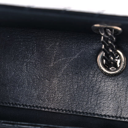 Saint Laurent Sheepskin Tri-Quilt Monogram Medium College Bag Black 12 of 16