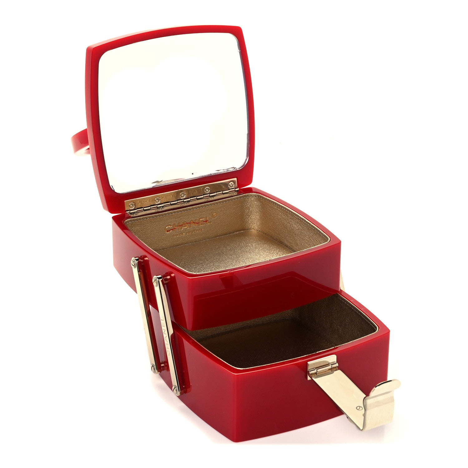 Chanel Plexiglass Evening in L'Atelier Minaudiere Jewelry Box Red 8 of 12