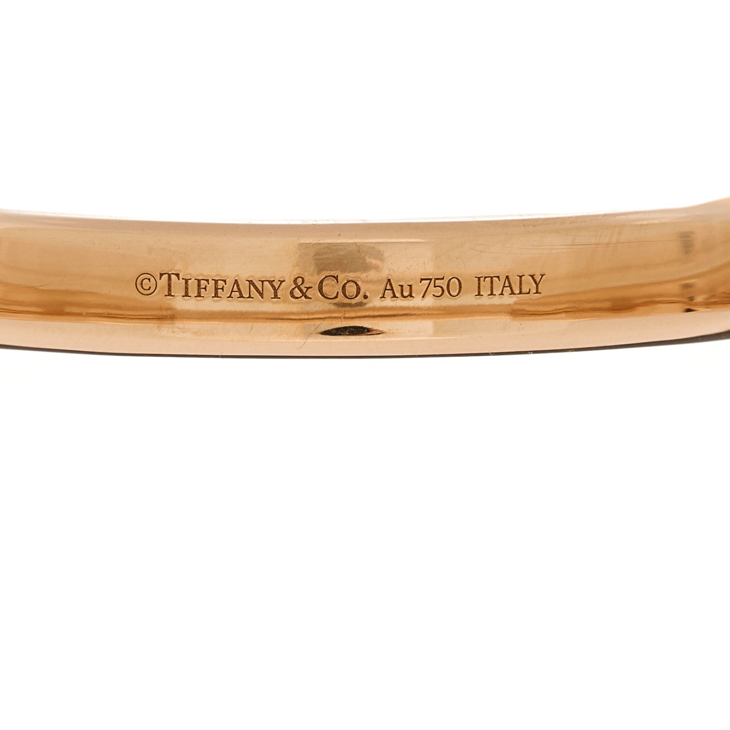 Tiffany 18K Rose Gold Tiffany Lock Bangle Bracelet 6 of 6