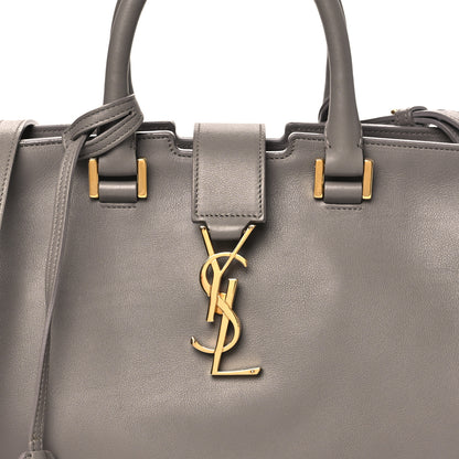 Saint Laurent Calfskin Small Monogram Cabas Fog 7 of 10
