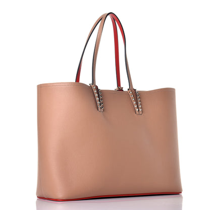 Christian Louboutin Calfskin Spikes East West Cabata Tote Nude 3 of 9
