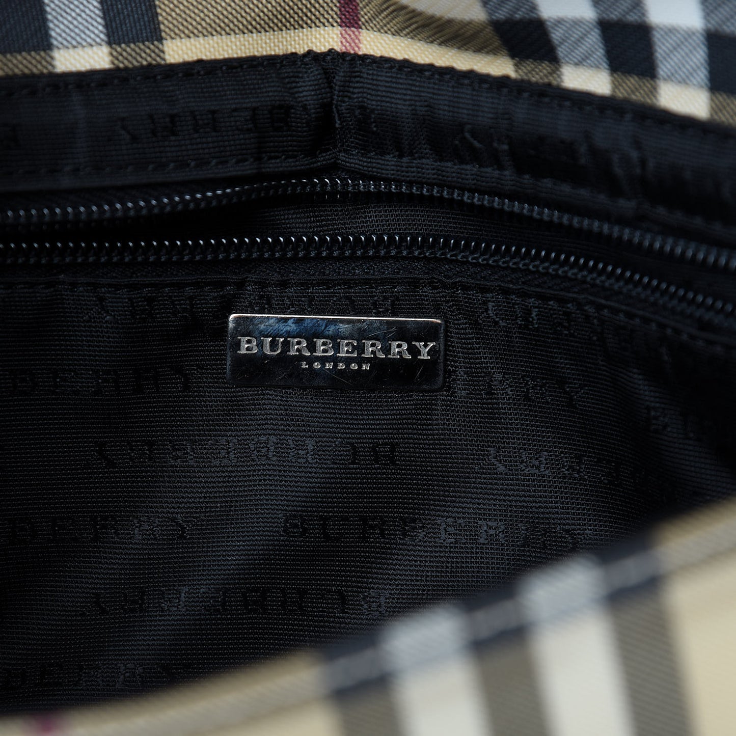House Check Small Shoulder Bag Black