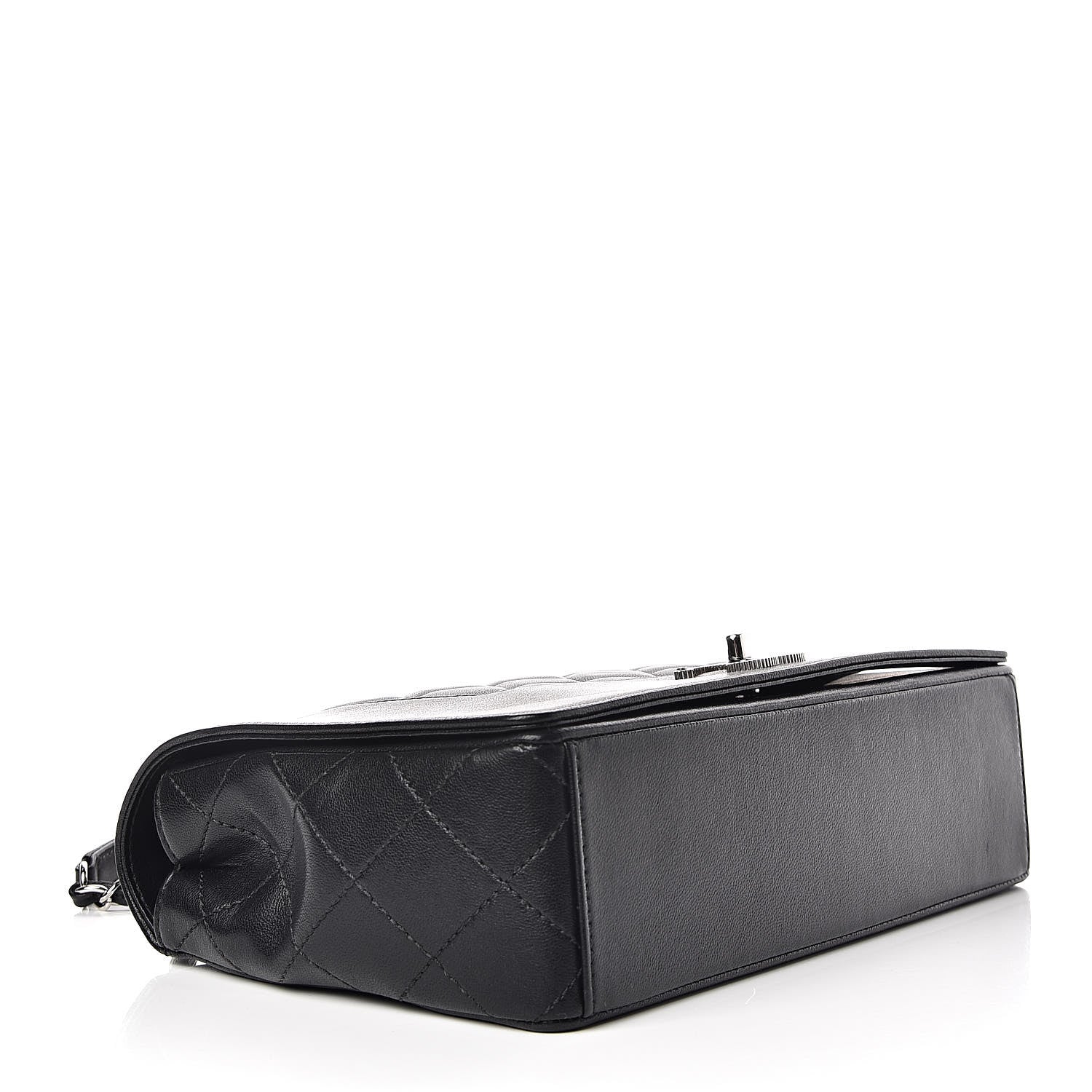 Chanel Sheepskin Quilted Vintage Mademoiselle Flap Black 4 of 10