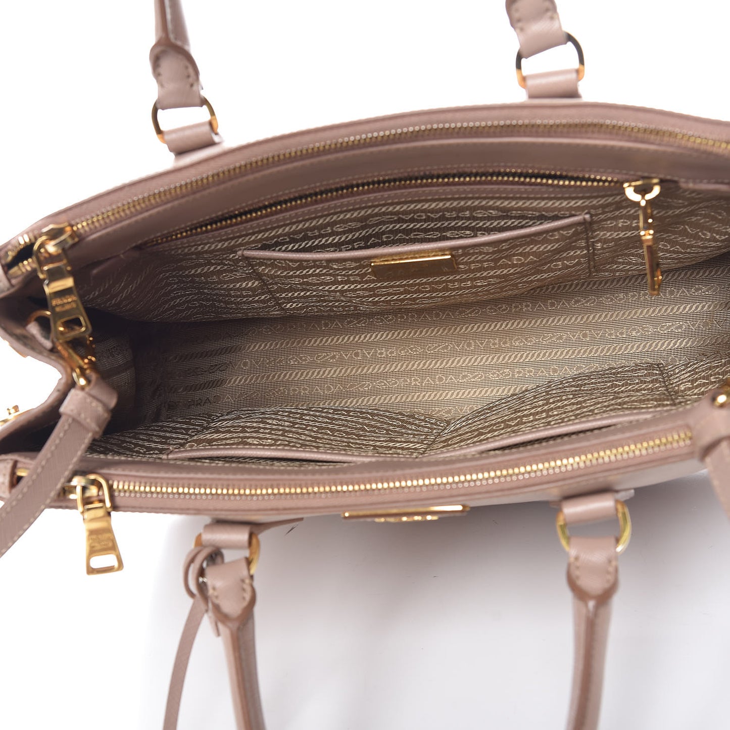 Saffiano Medium Galleria Double Zip Tote Cammeo