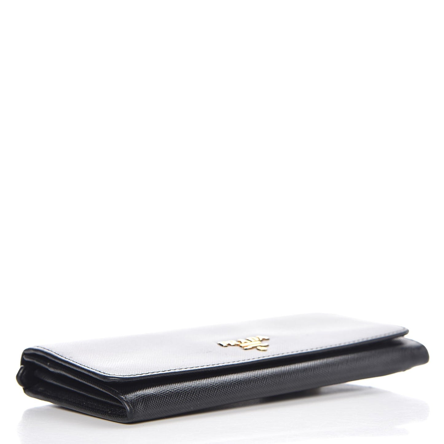 Saffiano Continental Flap Wallet Black
