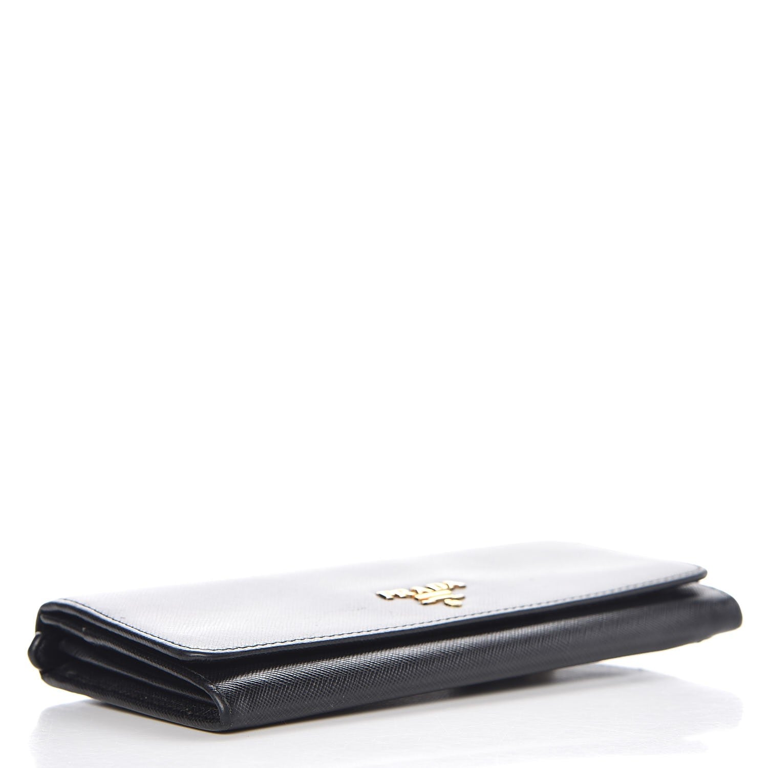 Prada Saffiano Continental Flap Wallet Black 4 of 7