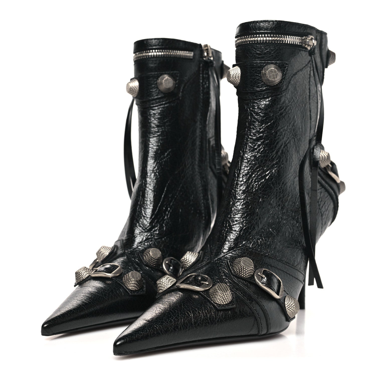 Balenciaga Agneau Arena Cagole 90mm Ankle Boots 39 Black 4 of 10