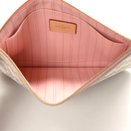 Louis Vuitton Damier Azur Neverfull MM GM Pochette Rose Ballerine 5 of 10