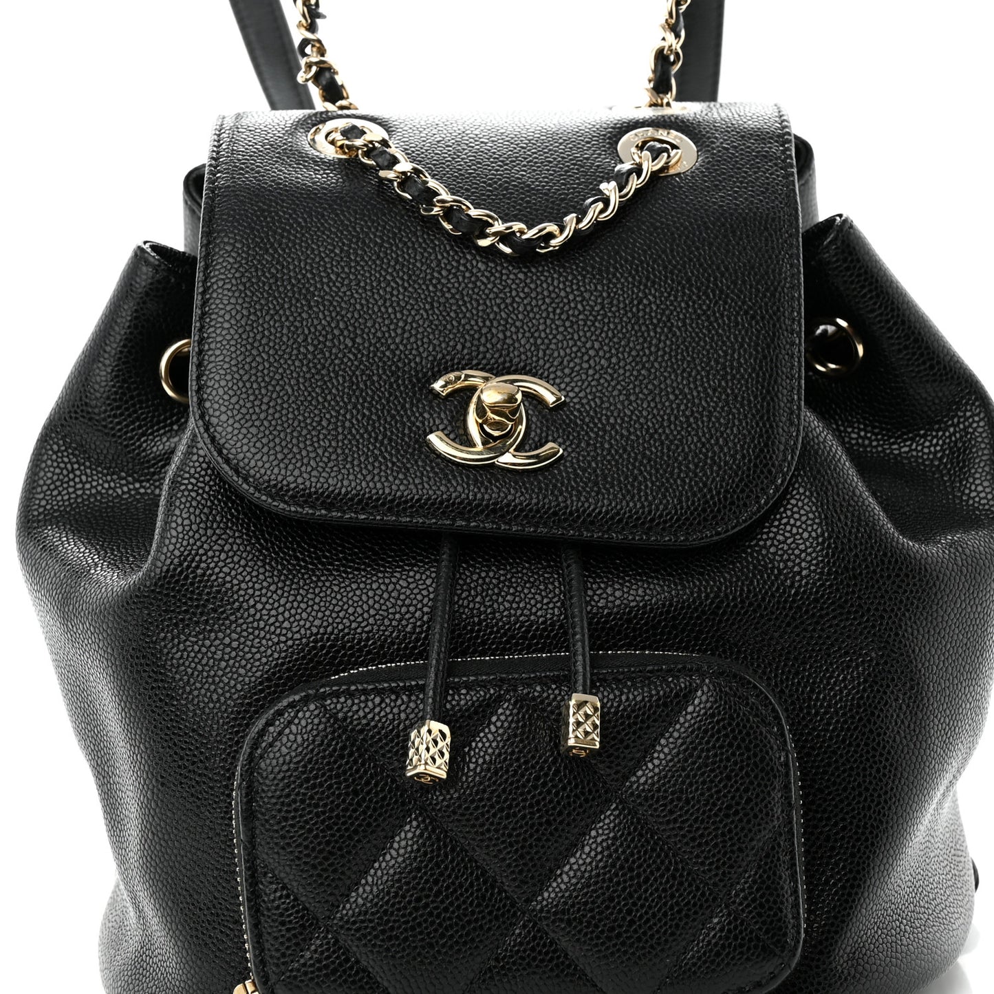 Caviar Quilted Mini Business Affinity Backpack Black