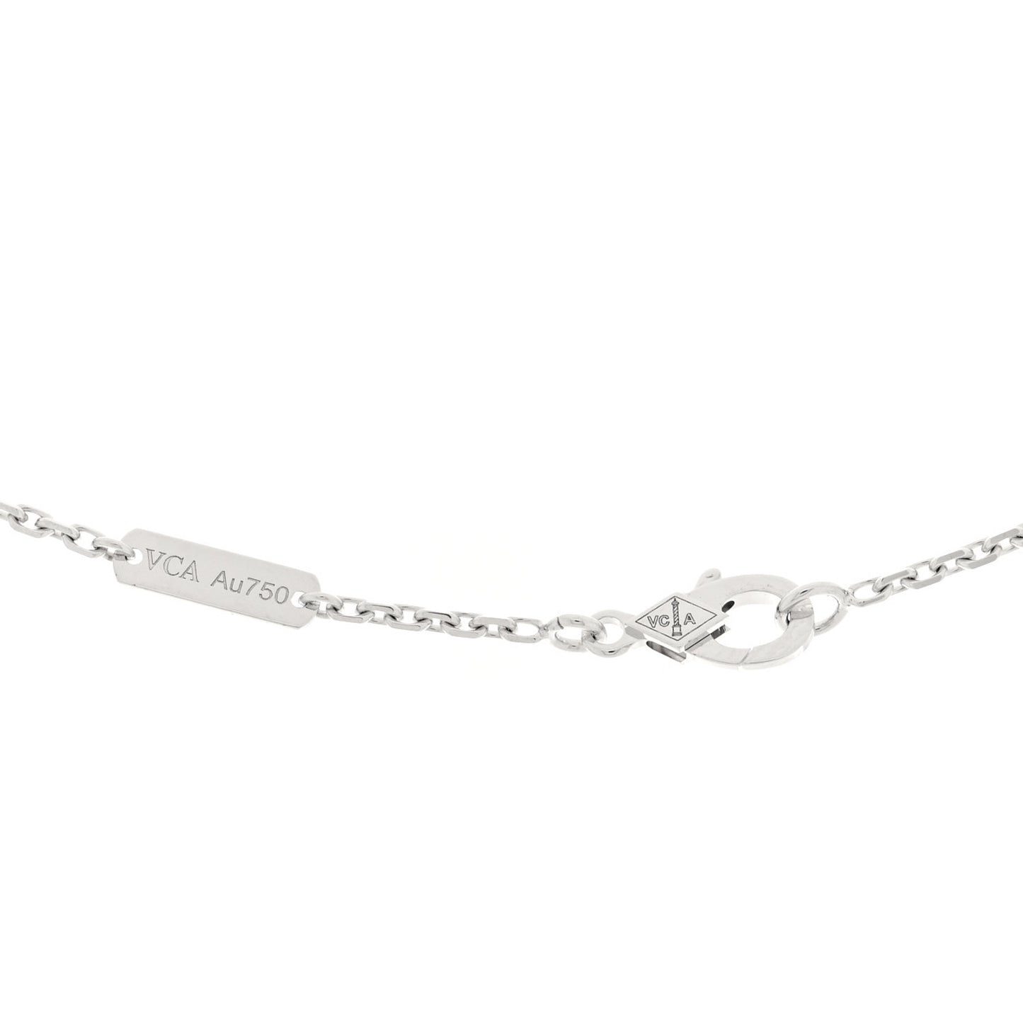 18K White Gold Diamond Small Frivole Pendant Necklace