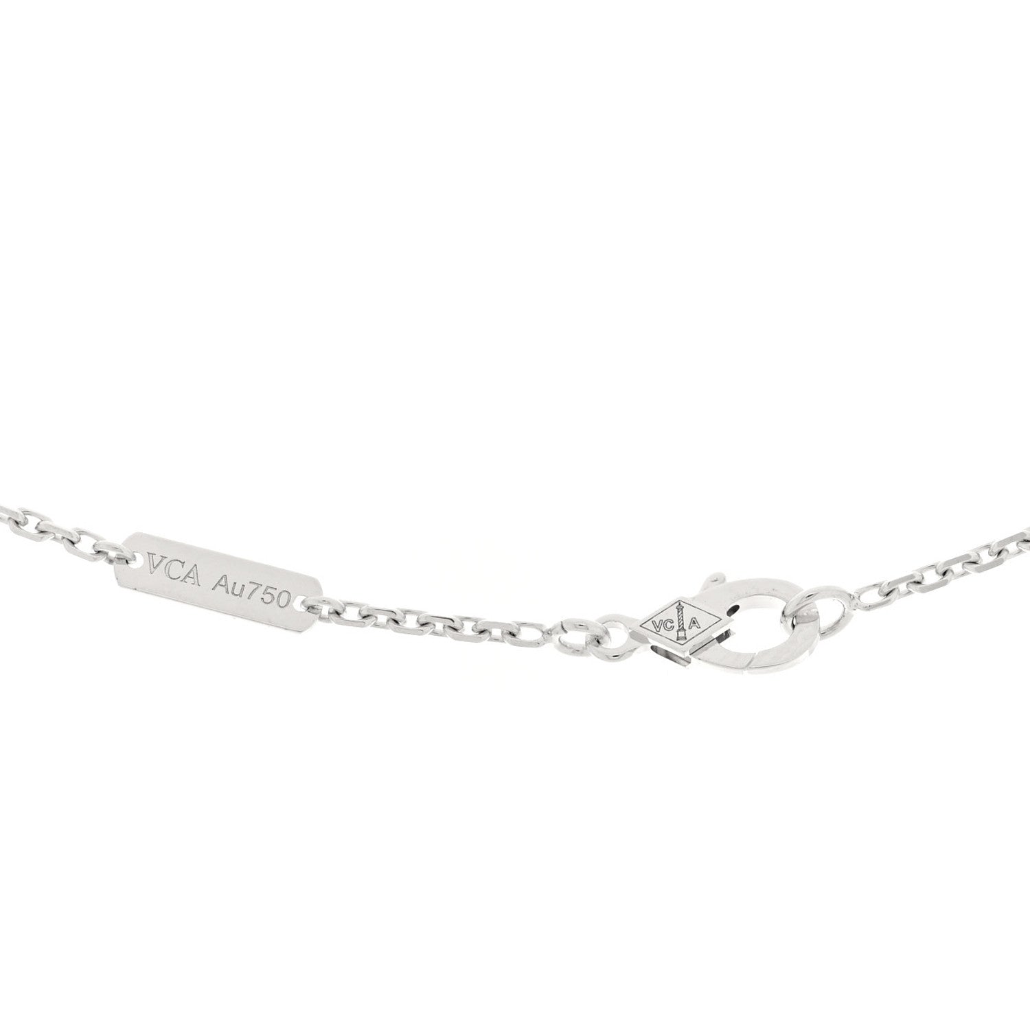 Van Cleef & Arpels 18K White Gold Diamond Small Frivole Pendant Necklace 4 of 4