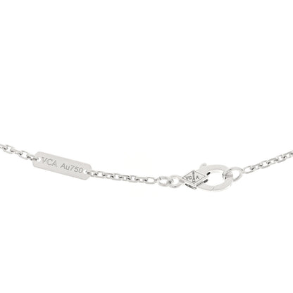 Van Cleef & Arpels 18K White Gold Diamond Small Frivole Pendant Necklace 4 of 4