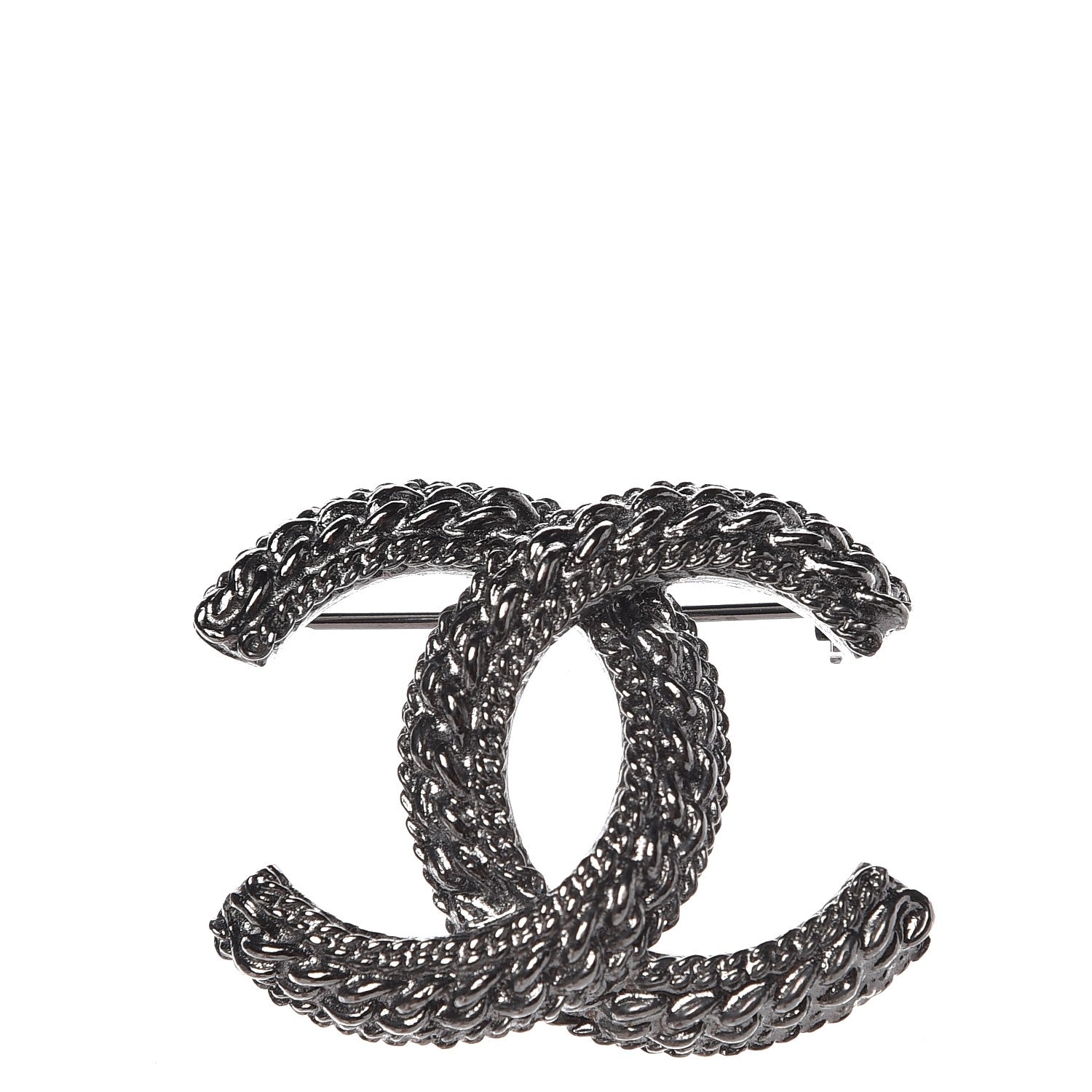 Chanel Ruthenium Chain CC Brooch 1 of 4