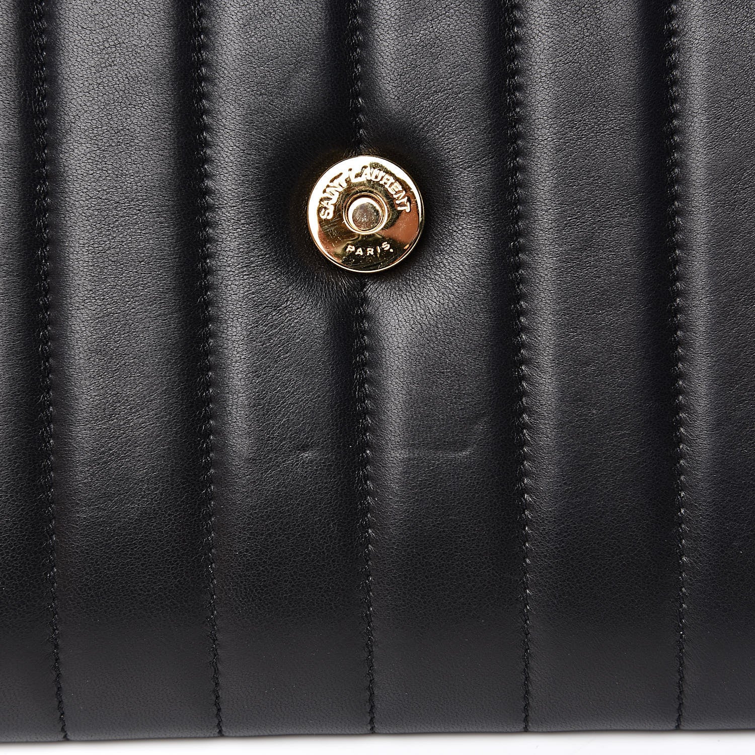 Saint Laurent Lambskin Matelasse Monogram Vicky Chain Wallet Black 13 of 13
