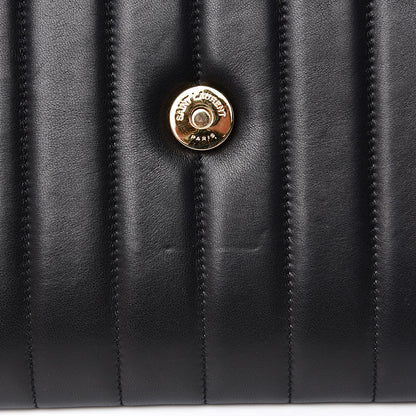 Saint Laurent Lambskin Matelasse Monogram Vicky Chain Wallet Black 13 of 13