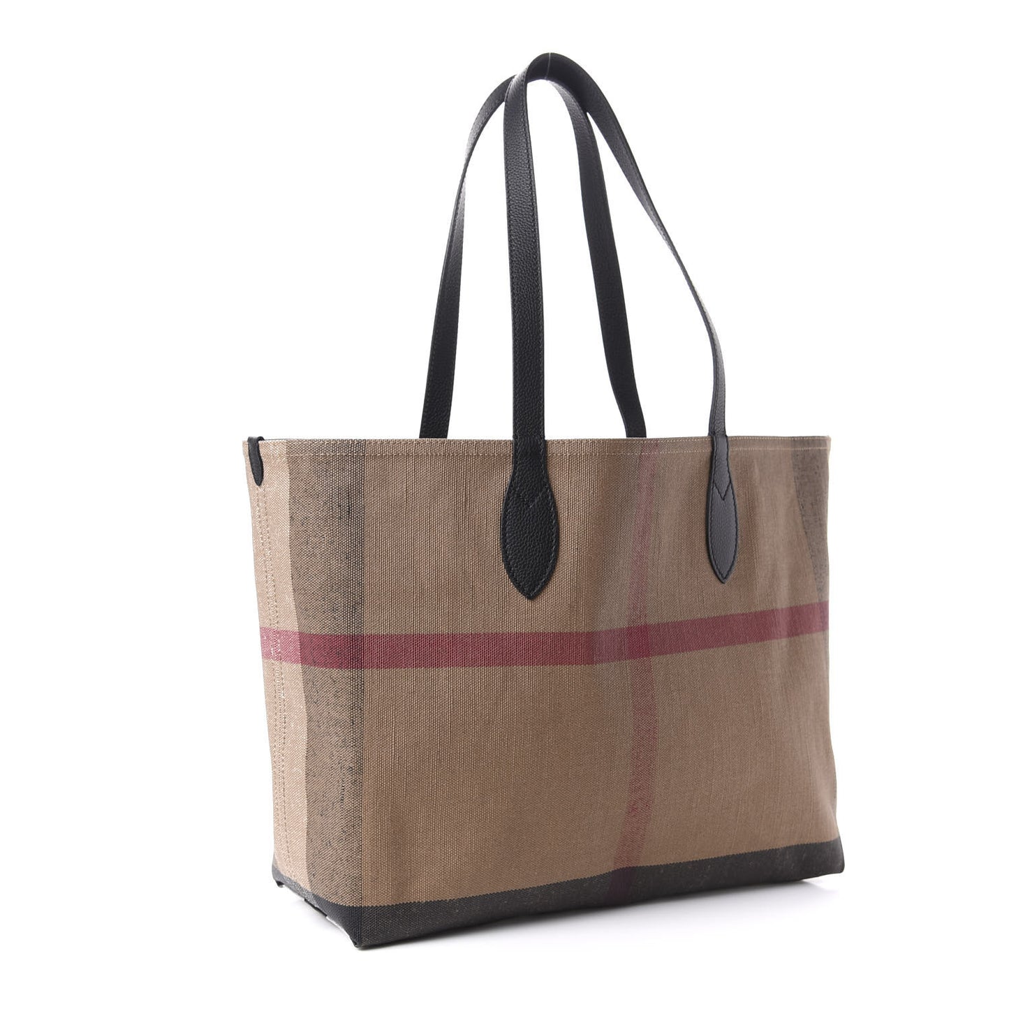 Coated Canvas Mega Check Medium Doodle Tote Black