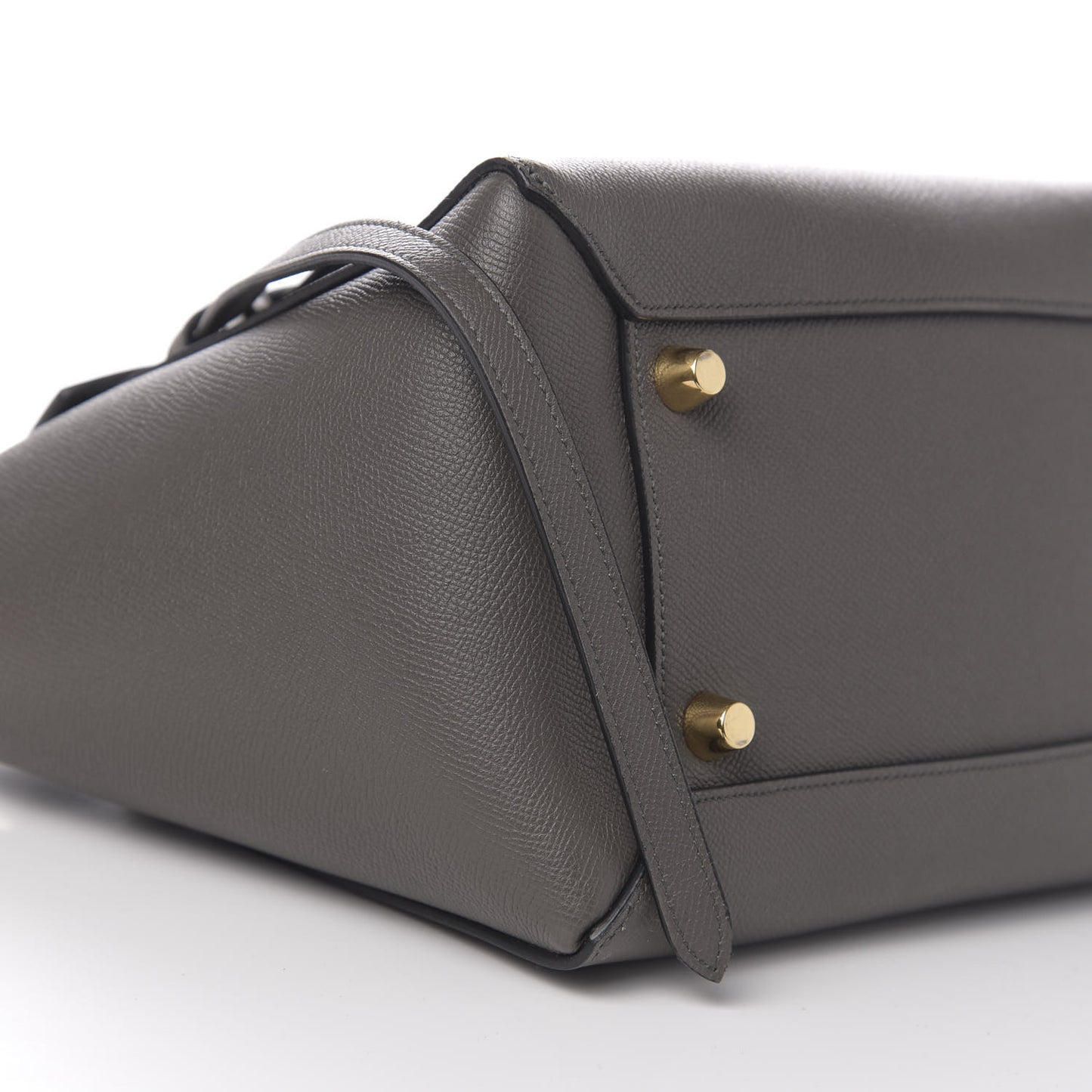 Grained Calfskin Mini Belt Bag Grey