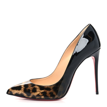 Christian Louboutin Patent Degrade Leopard Pigalle Follies 100 Pumps 38.5 Leopard Black 1 of 9