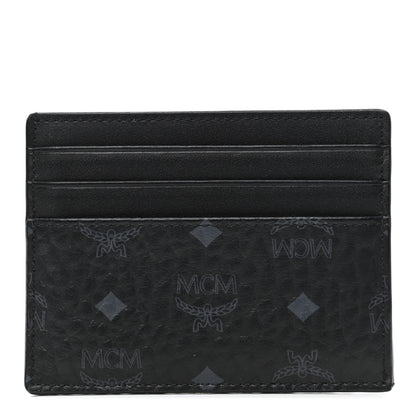 MCM Calfskin Visetos Card Case Black 1 of 6