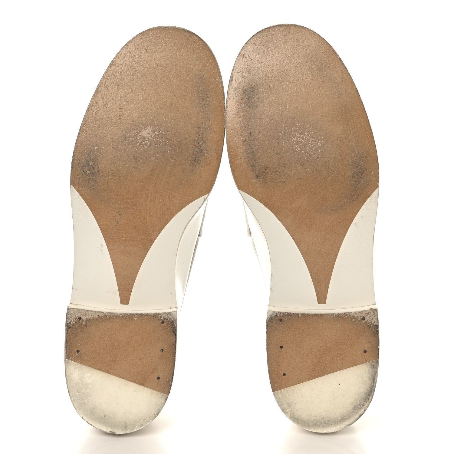 Chanel Shiny Calfskin Logo Loafers 41 White 6 of 9