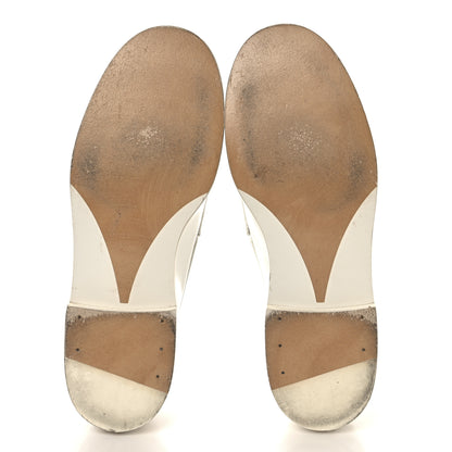 Chanel Shiny Calfskin Logo Loafers 41 White 6 of 9