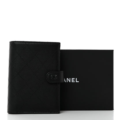 Chanel Grained Calfskin Quilted passport Holder Wallet So Black 8 of 8