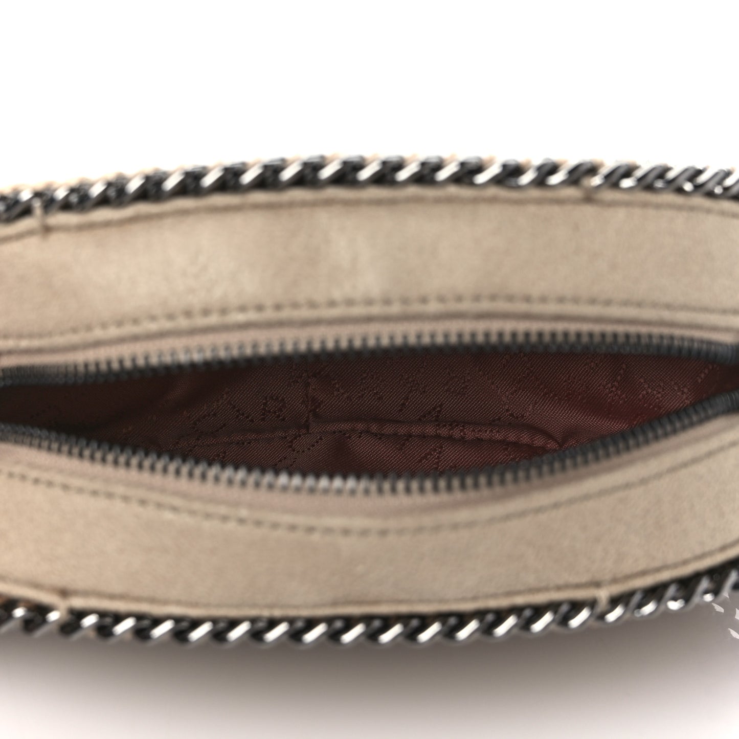 Shaggy Deer Falabella Oval Crossbody Bag Beige