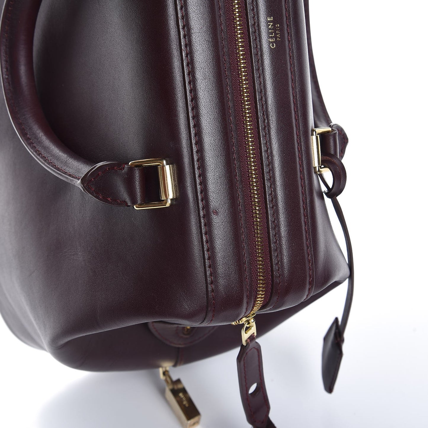 Calfskin Doctor Frame Bag Burgundy