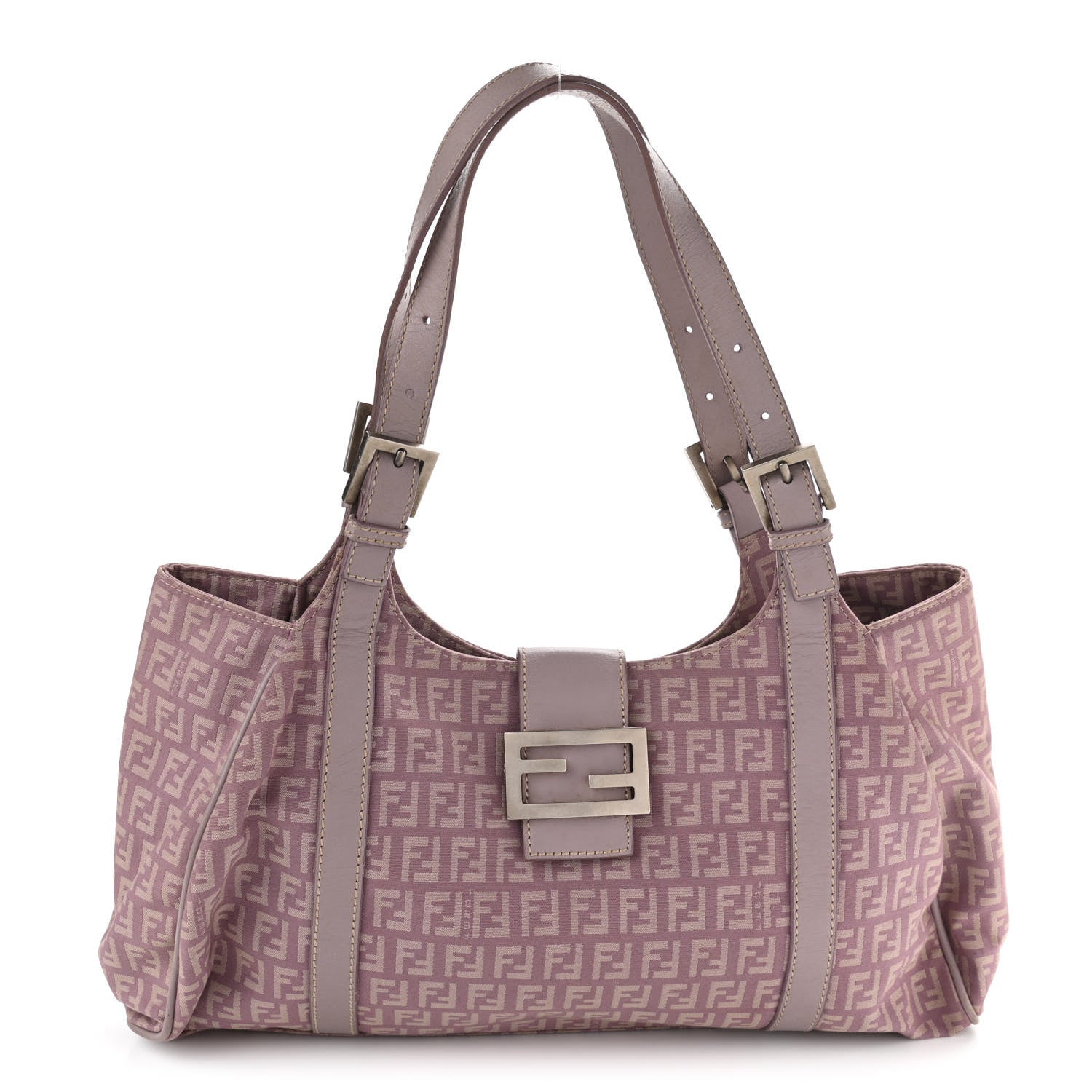 Fendi Zucchino Cuoio Shoulder Bag Lilla 1 of 9