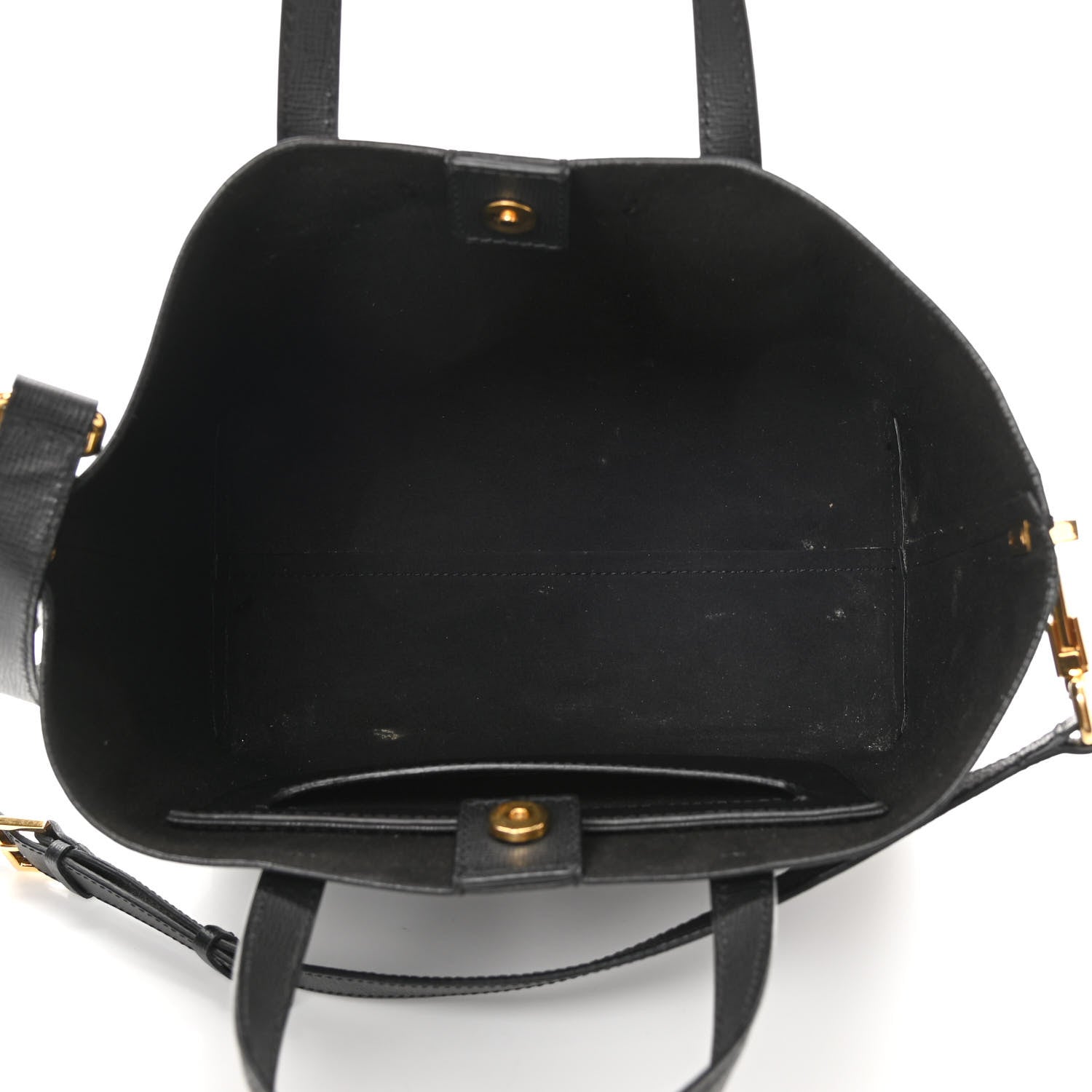 Tom Ford Saffiano Mini T Tote Black 5 of 17