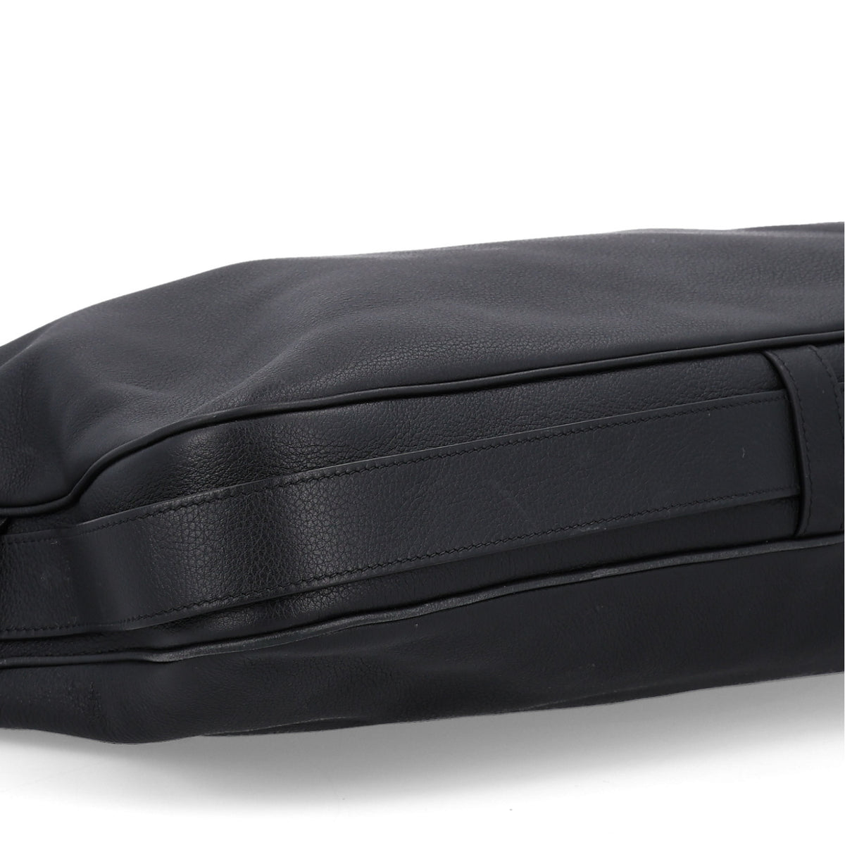 Supple Calfskin Large Romy Shoulder Bag Black