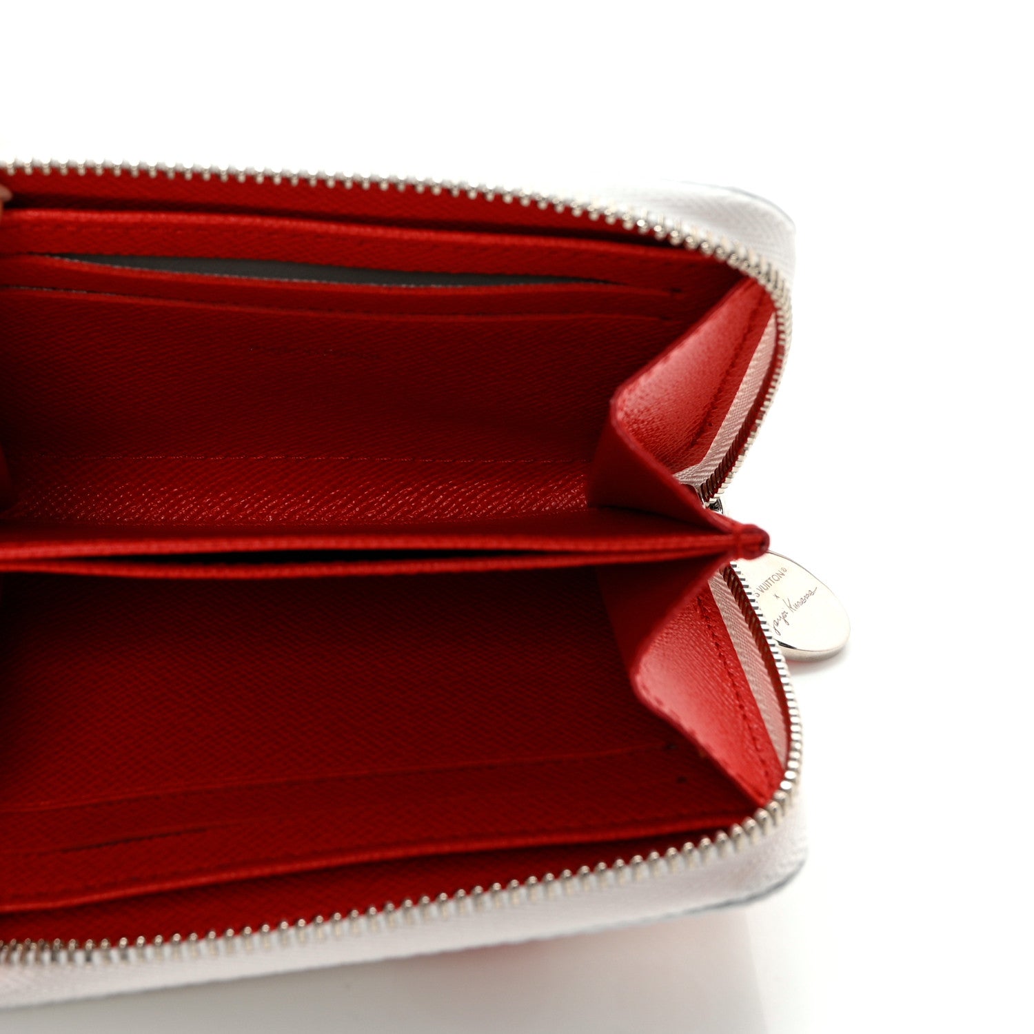Louis Vuitton LV x YK Epi Zippy Coin Purse White Red 5 of 10