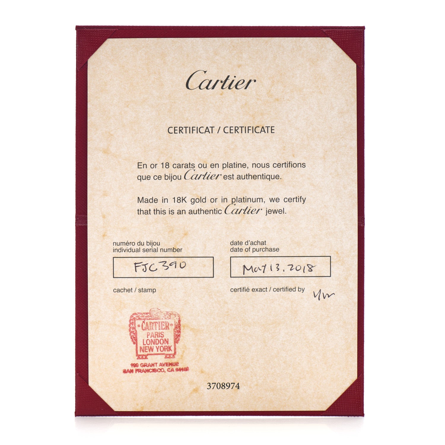 Cartier Platinum Diamond .40ct 1895 Solitaire Engagement Ring 52 6 6 of 7