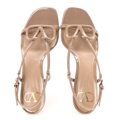 Valentino Garavani Patent Nappa V Logo 80mm Sandals 39.5 Rose 4 of 18
