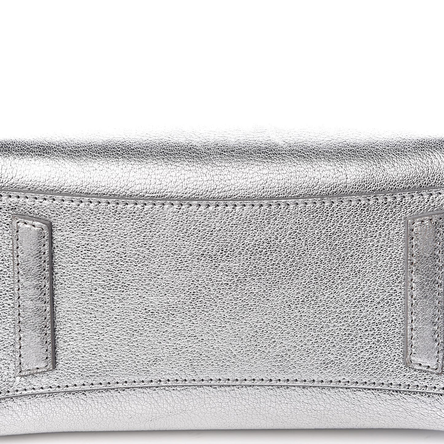 Metallic Sugar Goatskin Mini Antigona Silver
