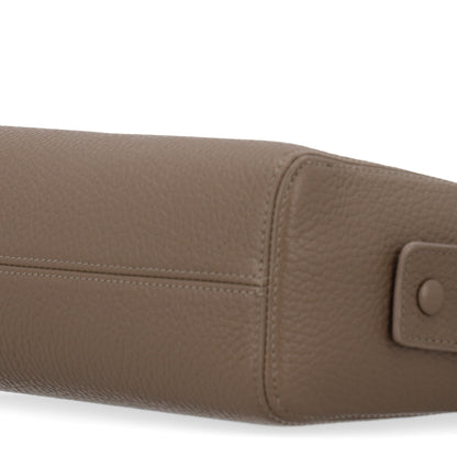 Chanel Grained Calfskin Large Zipped Pouch Dark Khaki 10 of 10