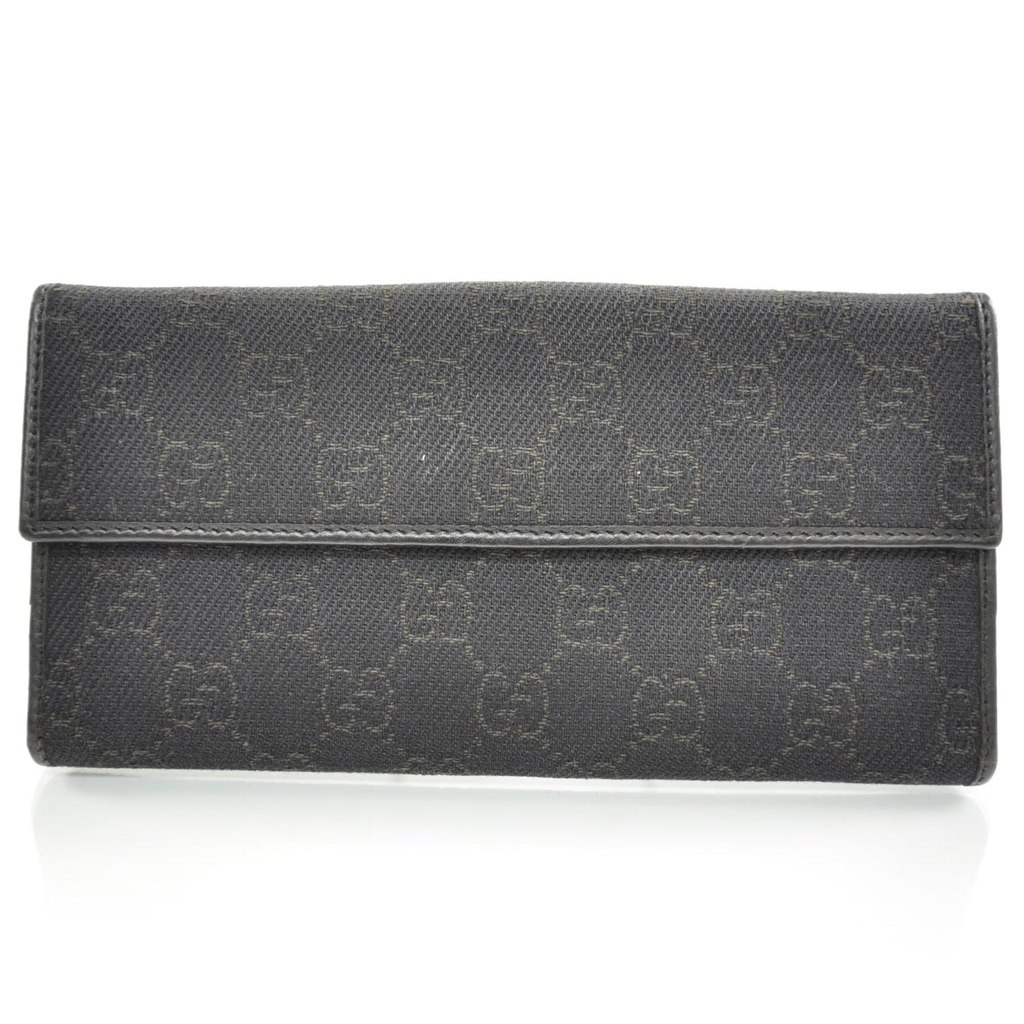 Monogram Metal Plate Continental Wallet Black